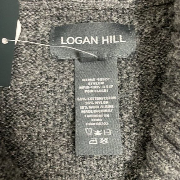 Vintage Mens Sears Cable Knit Sweater Blue Grey  Wool Blend - Picture 4 of 9